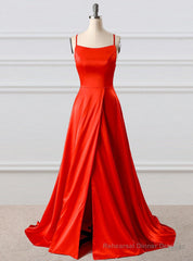 A-Line Prom Dresses Side Split Evening Dresses