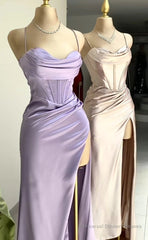 Lilac Long Prom Dresses Party Evening Gowns