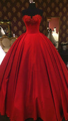 red tulle ball gowns floor length prom dresses strapless beading wedding dresses bridal dress