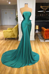 Elegant Strapless Long Mermaid Evening Prom Dress Online