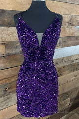 Bodycon Sequins Short Homecoming Dress