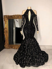 Black Long Prom Dresses, Formal Evening Dresses