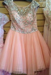 Custom Made Round Neck Pink Short Prom Dress, Short Graduation Dress, Short Homecoming Dress