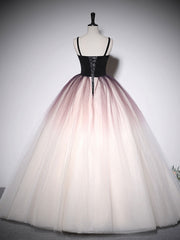 Lovely Ombre Tulle Long Ball Gown, A-Line Sweetheart Neckline Formal Evening Gown