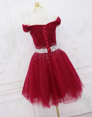 Lovely High Quality Formal Dress , Handmade Off Shoulder Homecoming Dress