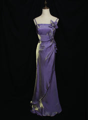 Lovely Straps Simple Long Party Dress, Vintage Style Floor Length Evening Dress