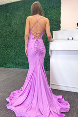 Mermaid Cowl Neck Jersey Long Prom Dress