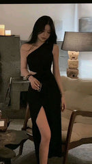 One Shoulder Sexy Tight Elegant Dress For Women, Party Dress Special Occasion Evening Dress