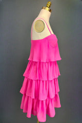 Pink Homecoming Dresses Sweetheart A-line Spaghetti Straps Mini Cocktail Party Dresses for Teens