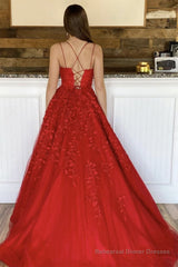 Princess Champagne Spaghetti Straps Prom Dress