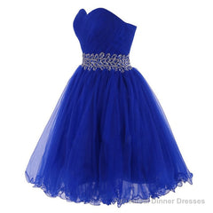 Cheap Homecoing Short Homecoing Sweetheart Royal Blue Homecoing Beading Homecoing Royal Blue Prom Dresses