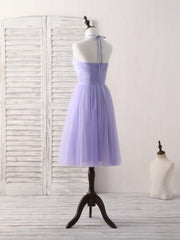 Purple Tulle Short Prom Dress, Simple Purple Homecoming Dress