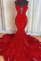 Red Sleeveless Elegance Prom Dress with a Sweetheart Neckline Evening Party Dress