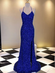 Sheath V-neck Sequin Sweep Train Velvet Sequins Dress