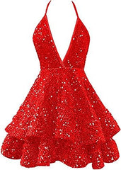 Short Homecoming Dress Sparkly Glitter Sequins A Line Mini Homecoming Dresses