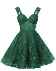 Teens Sparkly Tulle Emerald Green Homecoming Dresses Spaghetti Straps Short Cocktail Party Prom Dress