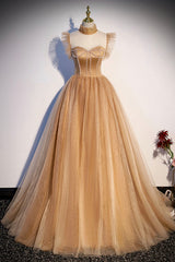 Sweet Tulle Long Prom Dresses, Lovely A-Line Princess Dresses