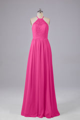 Formal Dresses Online, Elegant Keyhole Halter Lace Long Bridesmaid Dresses