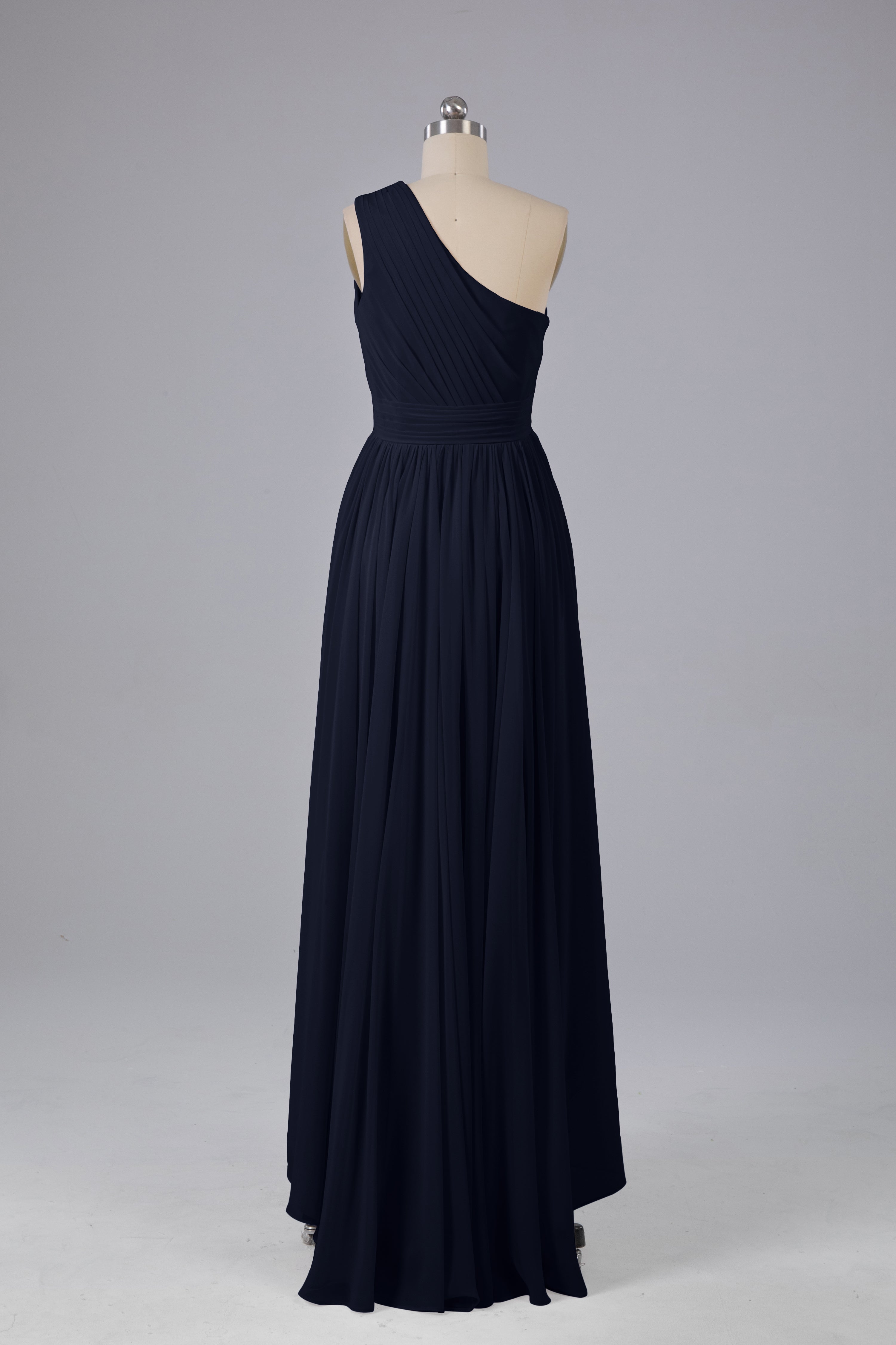 Bridesmaid Dresses Winter, High Low One Shoulder Chiffon Bridesmaid Dresses