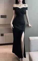 Fantasy Prom Dress Ideas, Off Shoulder Black Prom Dresses For Teens