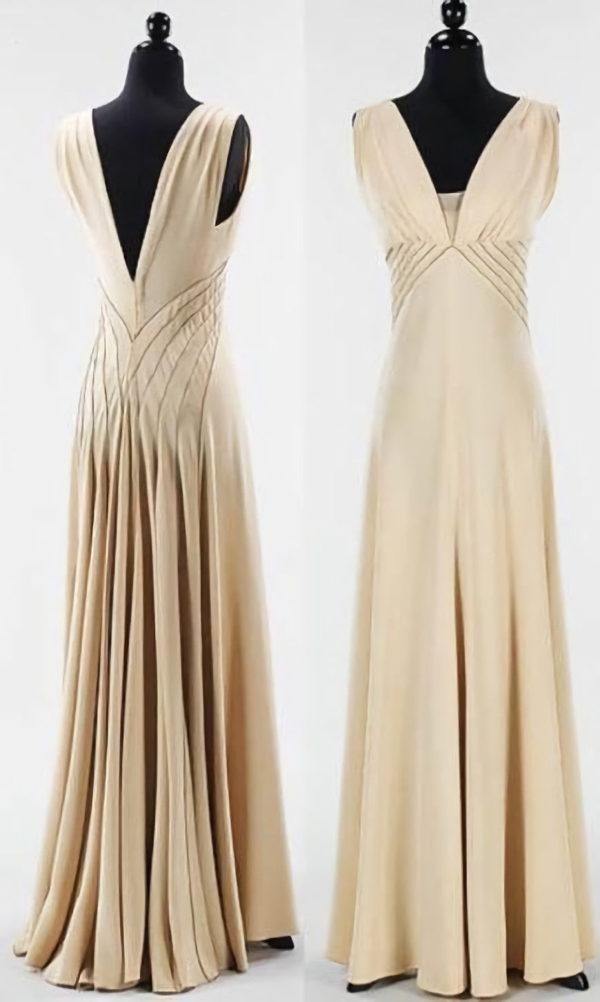 Reception Dress, V Neck Sleeveless Party Dress, Long Prom Dress