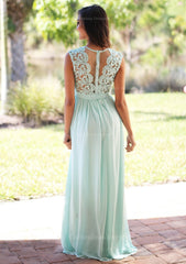 Prom Dress Ideas Unique, Chiffon Long/Floor-Length A-Line/Princess Sleeveless Bateau Zipper Prom Dress With Appliqued