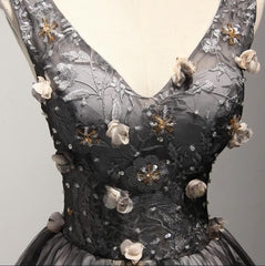 Formal Dresses Wedding, V Neck Short Black Lace Homecoming Prom Dresses, Short Party Prom Dresses